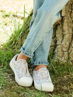 Schuhe-Mädchen Stoff-Sneakers mit Gummizug