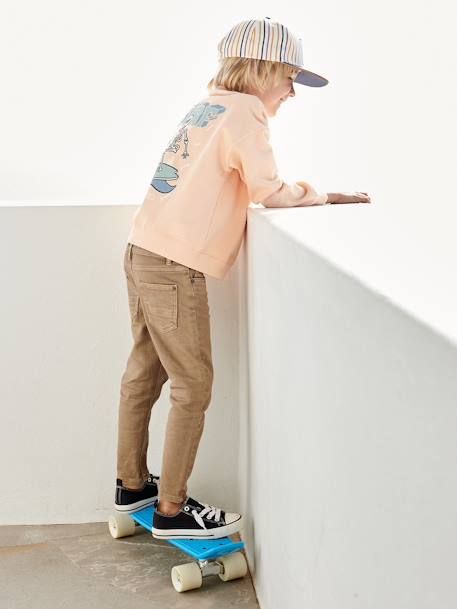Jungen Slim-Fit-Hose, Hüftweite COMFORT beige+himmelblau+schiefer+terracotta 
