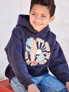 Junge-Jungen Kapuzensweatshirt mit großem Print