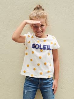 T-shirt imprimé animation relief fille