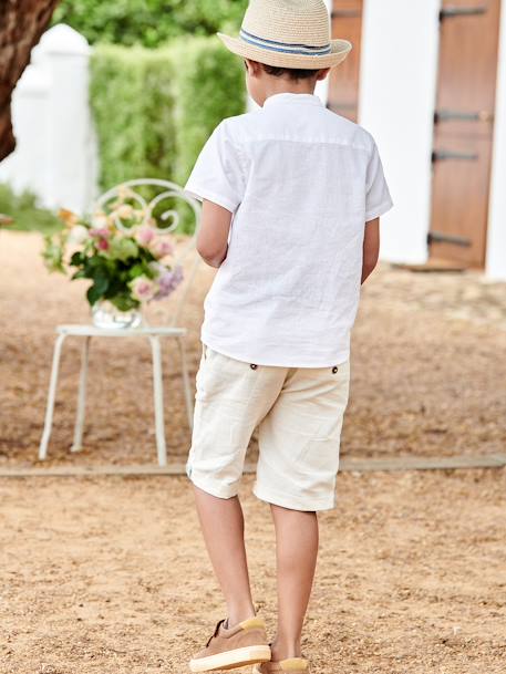 Festliche Jungen Bermudas blau+HELLBEIGE+MARINE+salbeigrün 