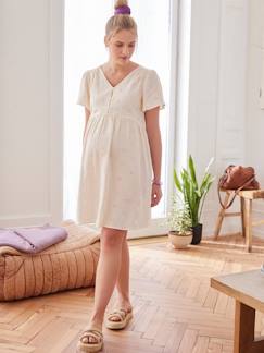 Umstandsmode-Kleid-Musselinkleid für Schwangerschaft und Stillzeit