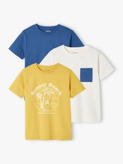 Junge-T-Shirt, Poloshirt, Unterziehpulli-3er-Pack Jungen T-Shirts