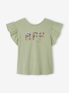 Mädchen-T-Shirt, Unterziehpulli-Mädchen T-Shirt mit Volantärmeln