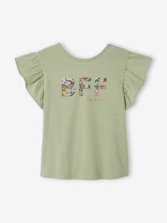 Fille-T-shirt, sous-pull-T-shirt-T-shirt fantaisie manches volantées fille