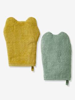 Linge de maison et décoration-Linge de bain-Cape de bain-Lot de 2 gants de toilette SOUS L'OCÉAN