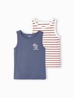 Junge-T-Shirt, Poloshirt, Unterziehpulli-2er-Pack Jungen Trägershirts, Palmen