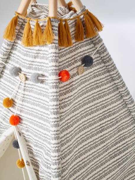 Tipi réversible BLANC IMPRIME 