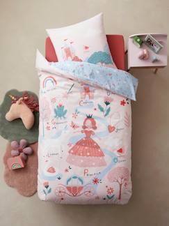 Bettwäsche & Dekoration-Kinder-Bettwäsche-Bettbezug-Kinderbettwäsche-Set: Bettdeckenbezug + Kopfkissenbezug ABC Prinzess