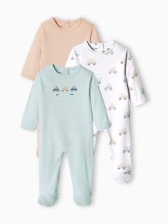 Baby-Strampler, Pyjama, Overall-3er-Pack Baby Strampler aus Interlock-Jersey
