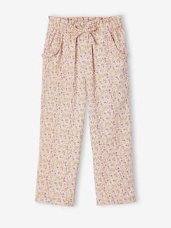 Fille-Pantalon-Pantacourt en gaze de coton fille