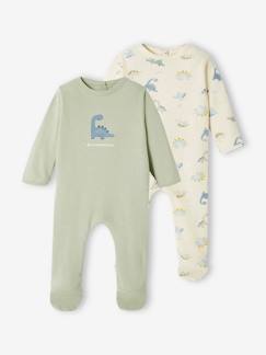 Bébé-Pyjama, surpyjama-Lot de 2 dors-bien dinosaure en jersey bébé garçon