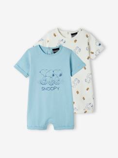 Baby-2er-Pack Jungen Baby Kurzoveralls PEANUTS SNOOPY