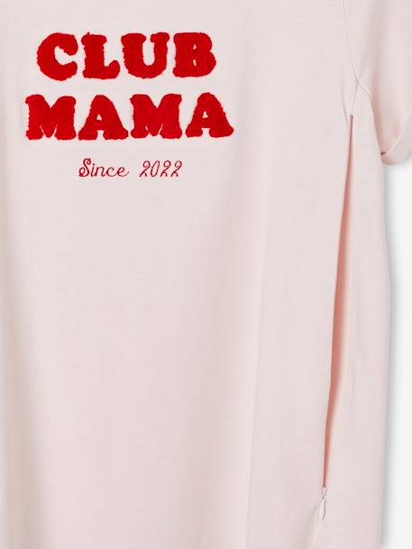 Bio-Kollektion: T-Shirt für Schwangerschaft & Stillzeit ,,Club Mama“ anthrazit+blau+rosa+Terrakotta 