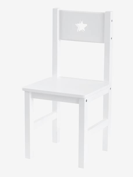 Chaise maternelle Sirius, assise H. 30 cm Blanc+Gris+Rose 
