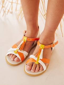 Schuhe-Mädchenschuhe 23-38-Sandalen-Mädchen Sandalen mit Pompons