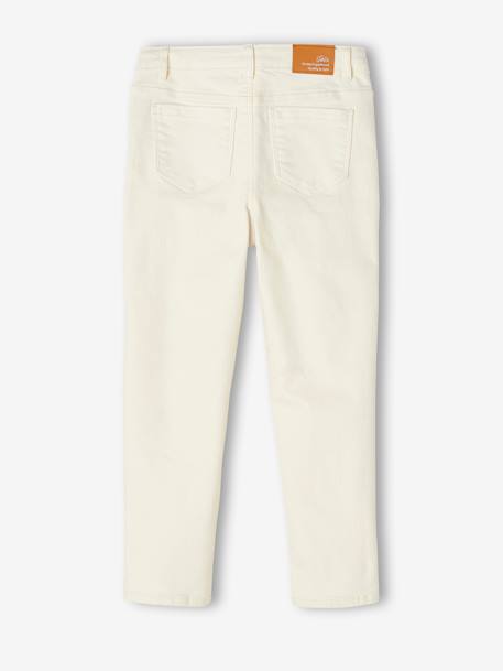 Pantalon Mom fit MorphologiK Fin fille écru+encre+pêche 
