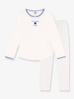 Mädchen-Pyjama, Overall-Mädchen Schlafanzug PETIT BATEAU, Bio-Baumwolle