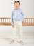 Pantalon Mom fit MorphologiK Fin fille écru+encre+pêche 