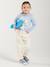 Pantalon Mom fit MorphologiK Fin fille écru+encre+pêche 