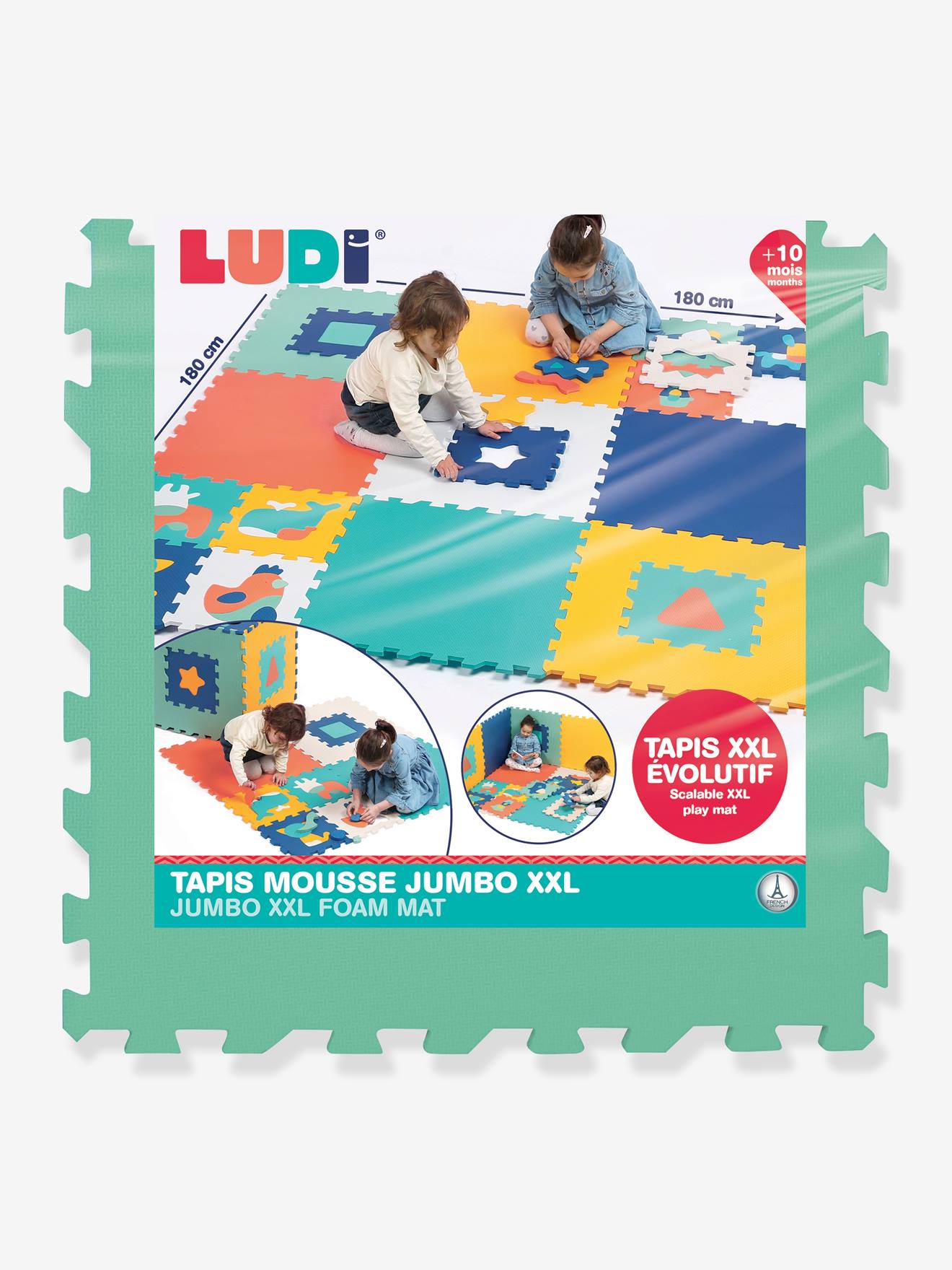 Jumbo tapis mousse LUDI - multicolore, Jouet