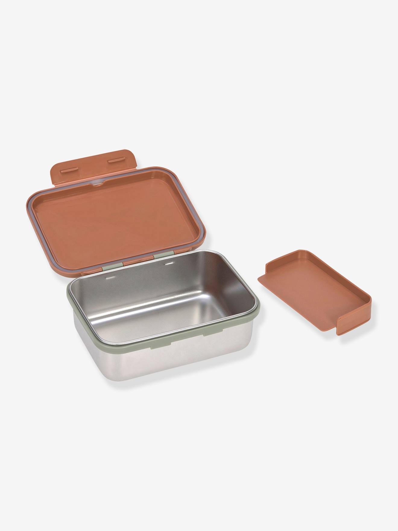 Boîte à Déjeuner Lässig - Acier Inoxydable Olive Compartiments Séparés