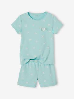 Mädchen-Pyjama, Overall-Kurzer Mädchen Schlafanzug BASIC