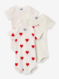 Bébé-Lot de 3 bodies manches courtes en coton bio