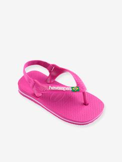 Chaussures-Chaussures bébé 17-26-Marche fille 19-26-Sandales-Tongs Baby Brasil Logo II HAVAIANAS