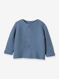 Baby-Pullover, Strickjacke, Sweatshirt-Strickjacke-Baby Strickjacke CYRILLUS, Bio-Baumwolle/Wolle