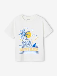 Garçon-T-shirt, polo, sous-pull-T-shirt motif paysage détails encre gonflante garçon