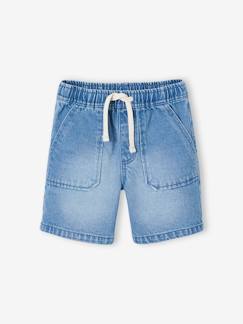 Garçon-Short-Bermuda en jean style charpentier garçon