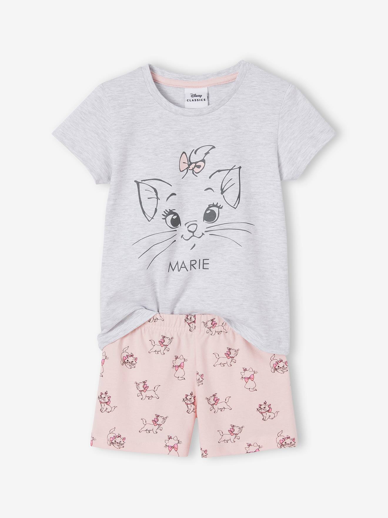 Pyjashort fille Disney Marie les Aristochats rose imprime