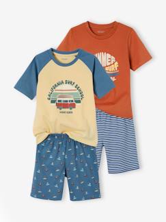 Junge-Pyjama, Overall-2er-Pack kurze Jungen Schlafanzüge „Summer Surf“