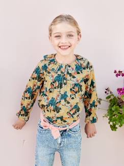 Blouse imprimée fleurs fille