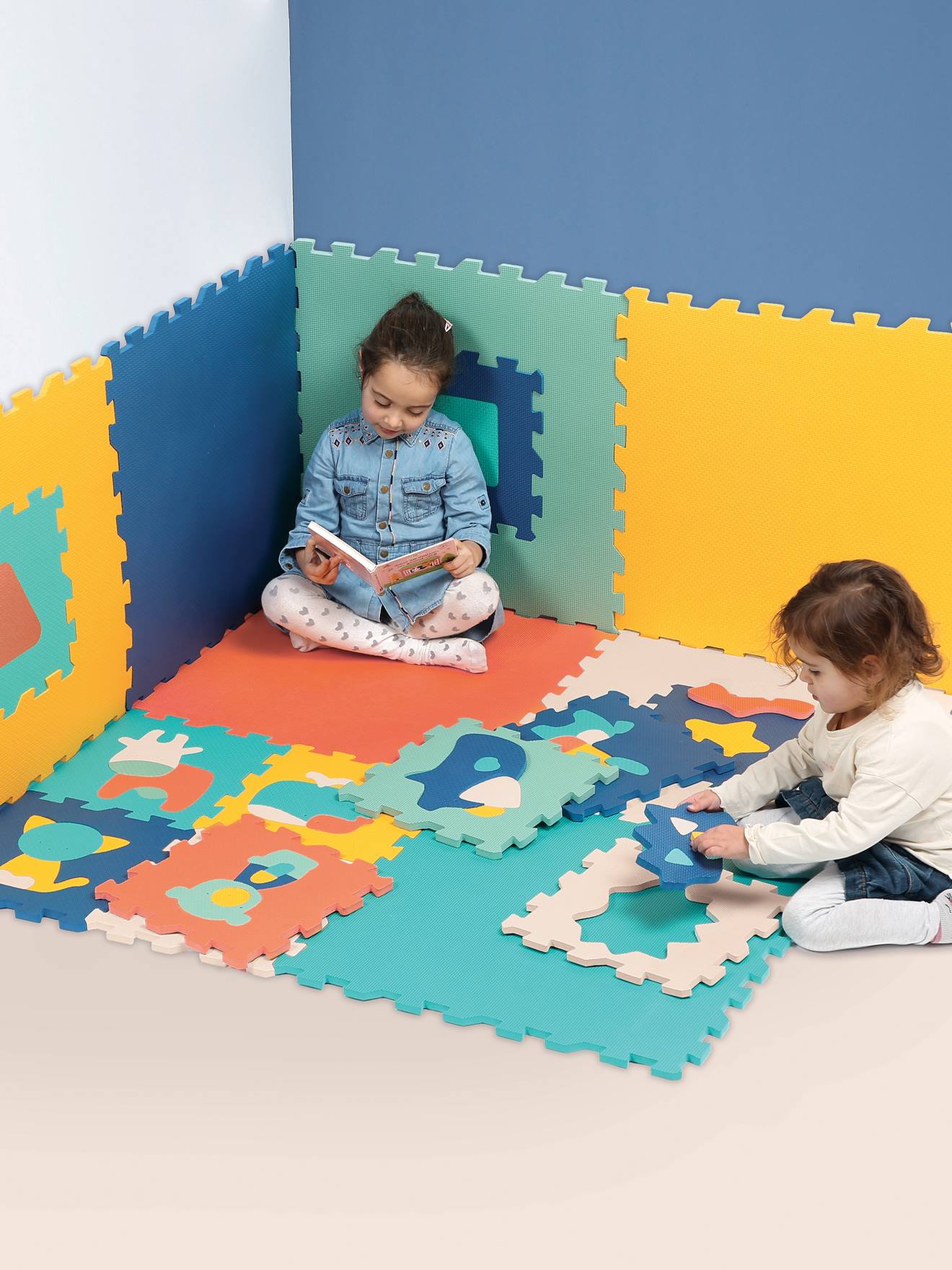 Tapis puzzle en mousse EVA multicolore 86 pièces 36 dalles tapis