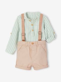 Baby-Set-Baby-Set: Hemd & Shorts mit Hosenträgern