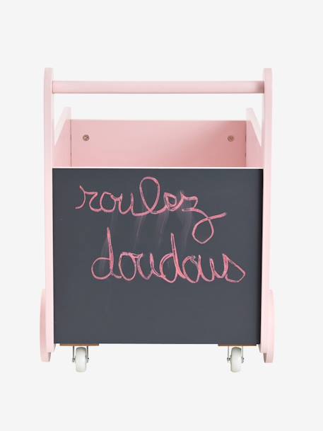Coffre de rangement à roulettes Rose/étoile 