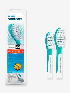 -Lot de 2 têtes compactes (7 ans et +) pour brosse à dents électrique PHILIPS Sonicare For Kids