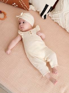 Bébé-Salopette, combinaison-Ensemble bébé salopette en tricot et son bonnet