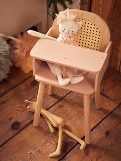 Jouet-Poupons et poupées-Chaise haute en bois et cannage ADÈLE