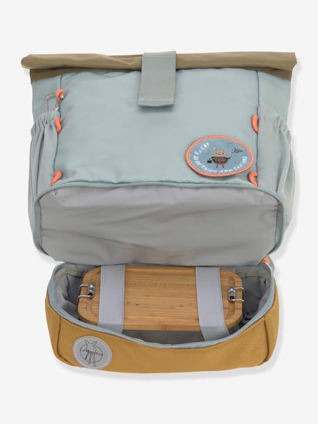 Kinder Rolltop-Rucksack „Nature“ LÄSSIG haselnuss+hellblau+olivgrün 