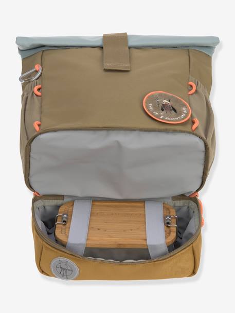 Kinder Rolltop-Rucksack „Nature“ LÄSSIG haselnuss+hellblau+olivgrün 