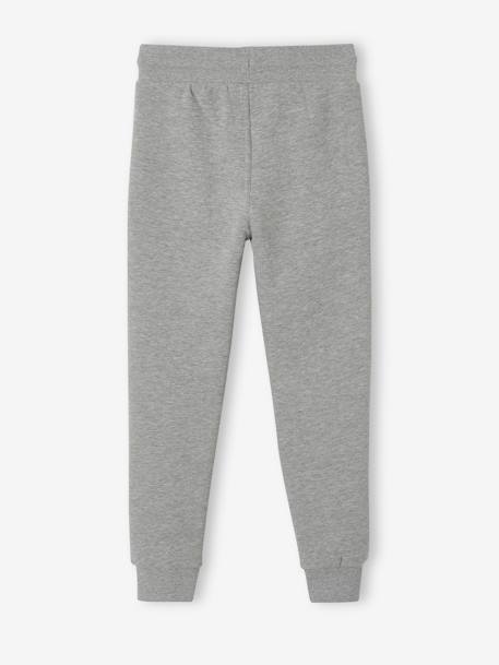 Pantalon jogging garçon en molleton dark bleu ardoise+gris moyen chiné+marine chiné+noir+noir chiné+noisette+ocre+rouge+vert sapin 