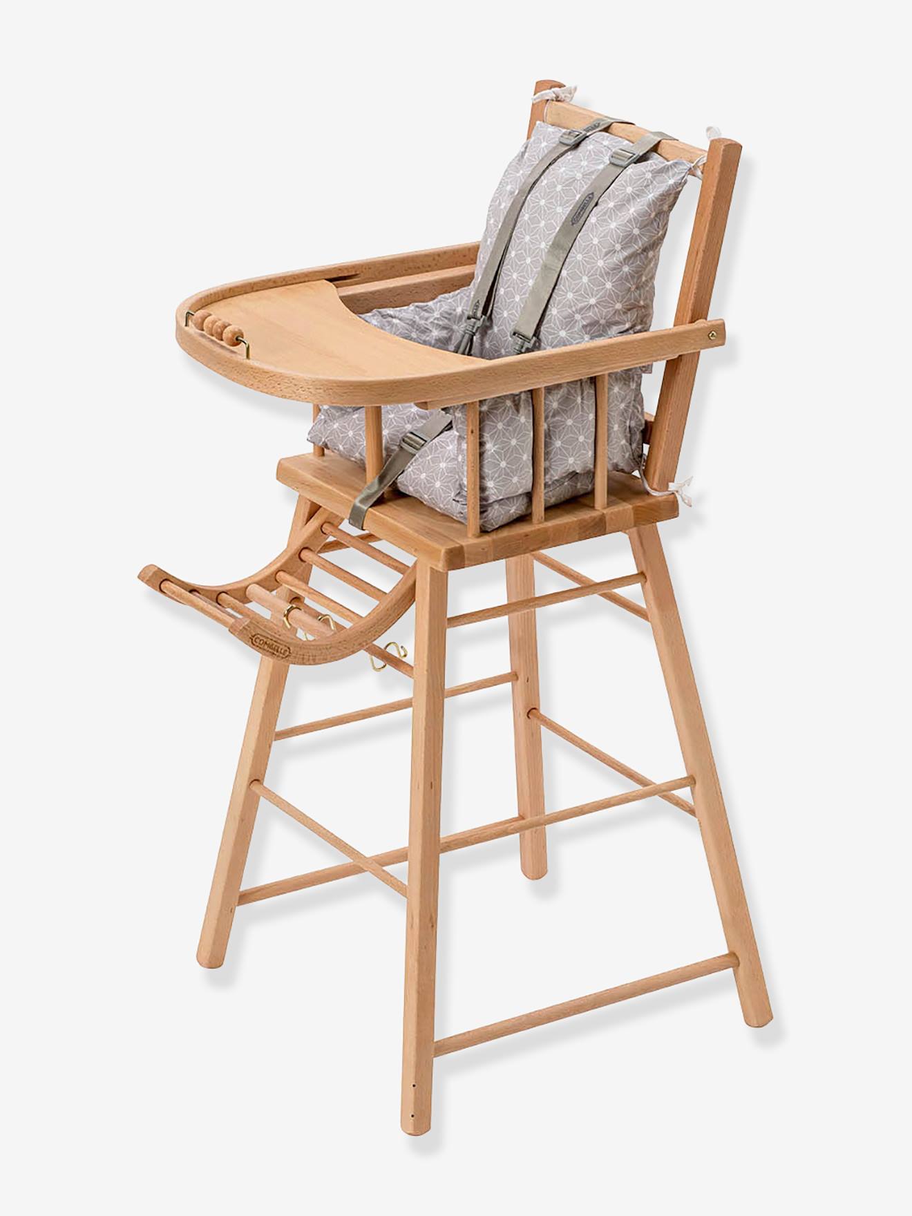Chaise haute traditionnelle André fixe marron, Puériculture