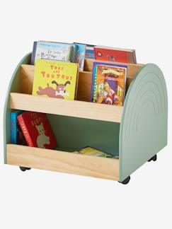 Zimmer und Aufbewahrung-Kinderzimmer Bücherregal auf Rollen „Regenbogen“