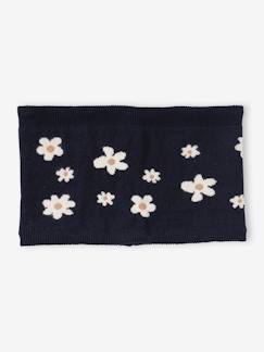 Mädchen-Accessoires-Mädchen Rundschal mit Jacquard-Blumen