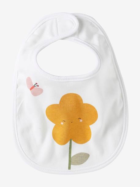 Lot de 7 bavoirs naissance vertbaudet blanc jungle+Hérisson+multicolore+rose pâle+vert d'eau 