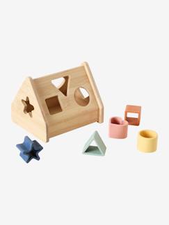 Jouet-Triangle des formes à encastrer en bois et silicone