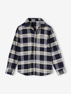 Garçon-Chemise à carreaux en flanelle garçon